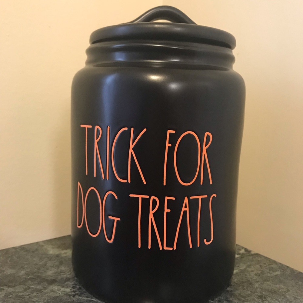 Rae Dunn “Trick For Dog” Halloween Canister